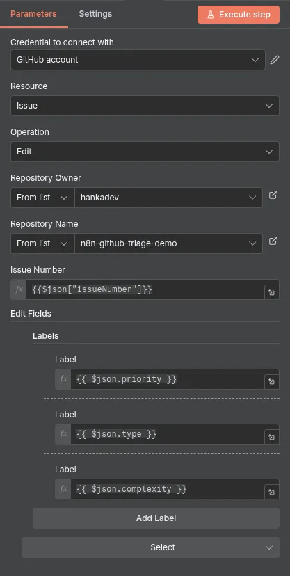 GitHub edit issue node